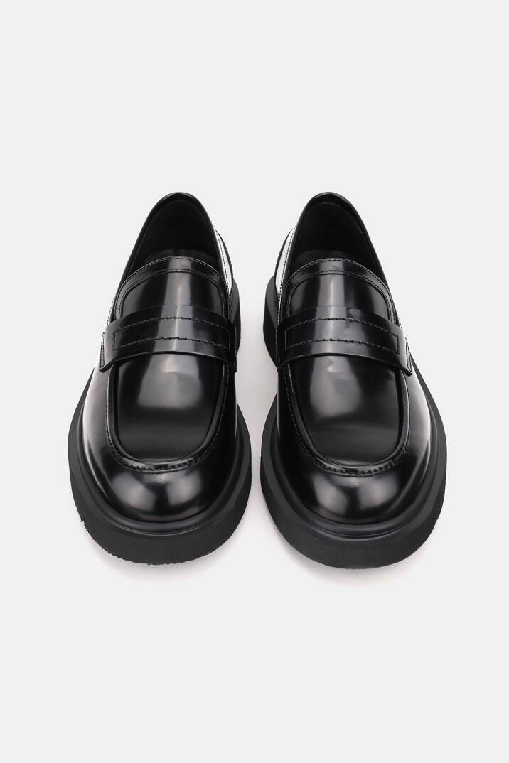 ERKEK SİYAH AÇMA HAKİKİ DOĞAL DERİ EVA TABAN 39-45 NUMARA LOAFER AYAKKABI - 4
