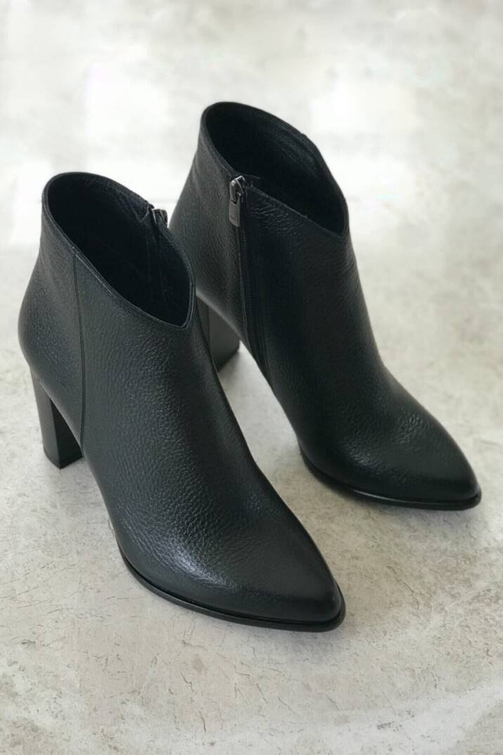 Kadın Siyah Hakiki Deri 35-40 Numara Bot & Bootie - 2